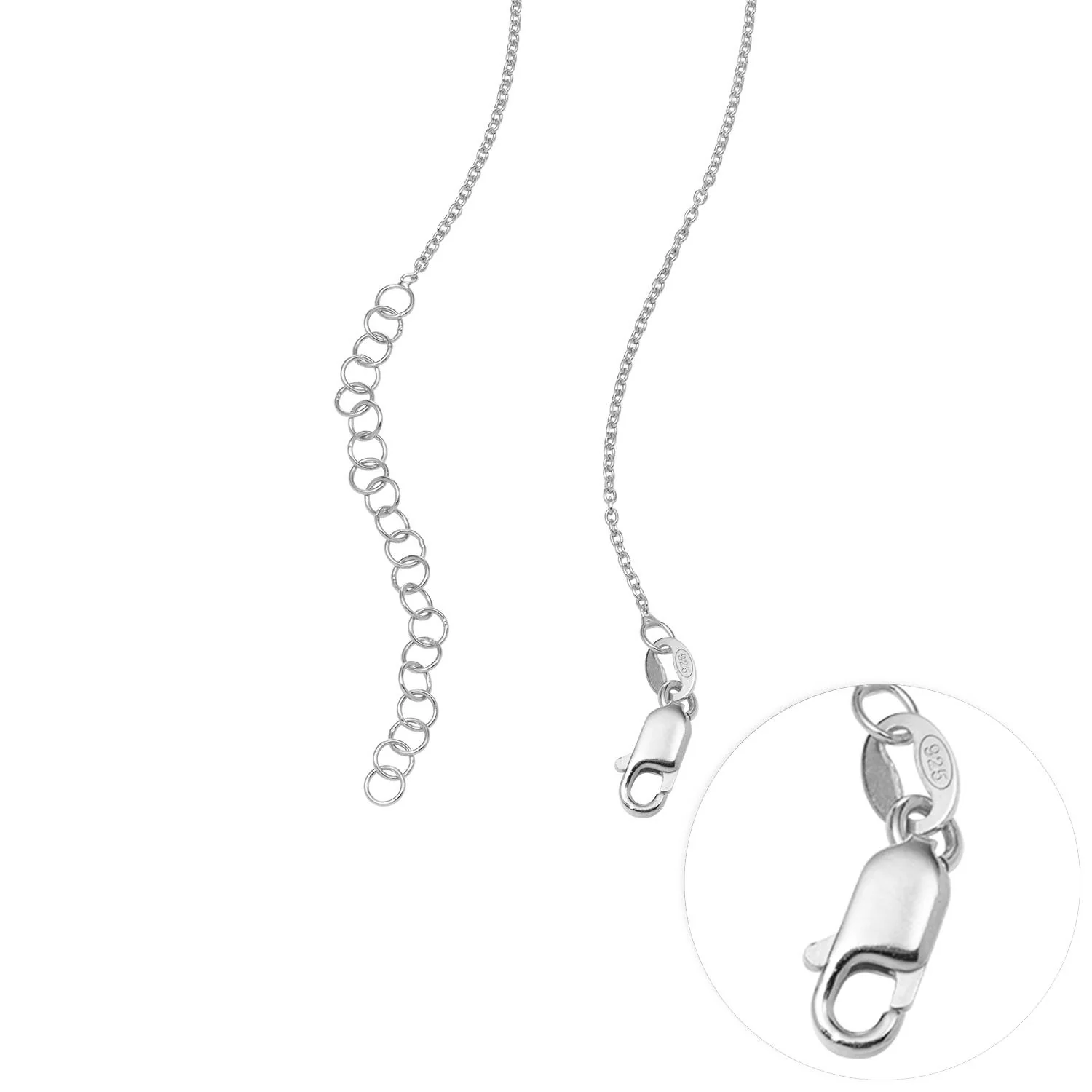 Celestial Mother of Pearl Personalized Necklace in Sterling Silver - Image 6