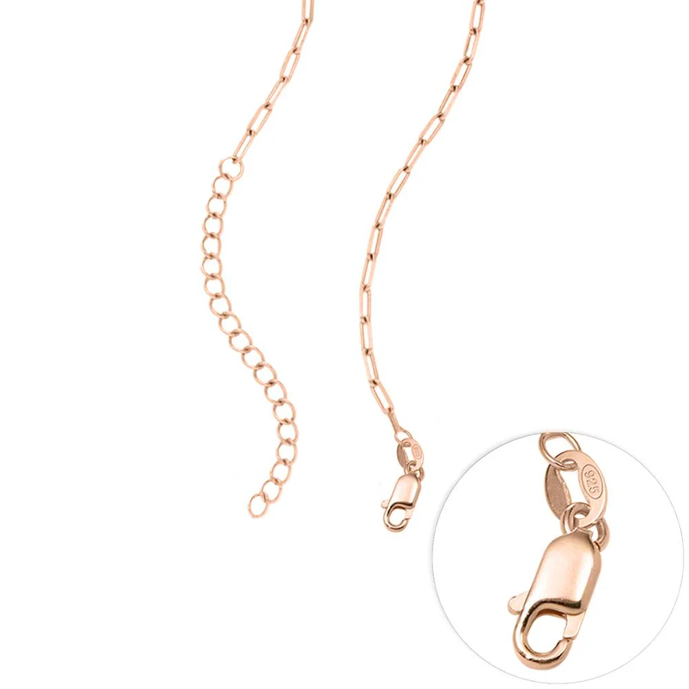 12 Month Calendar Heart Necklace with Diamonds in 18K Rose Gold Plating - Image 6