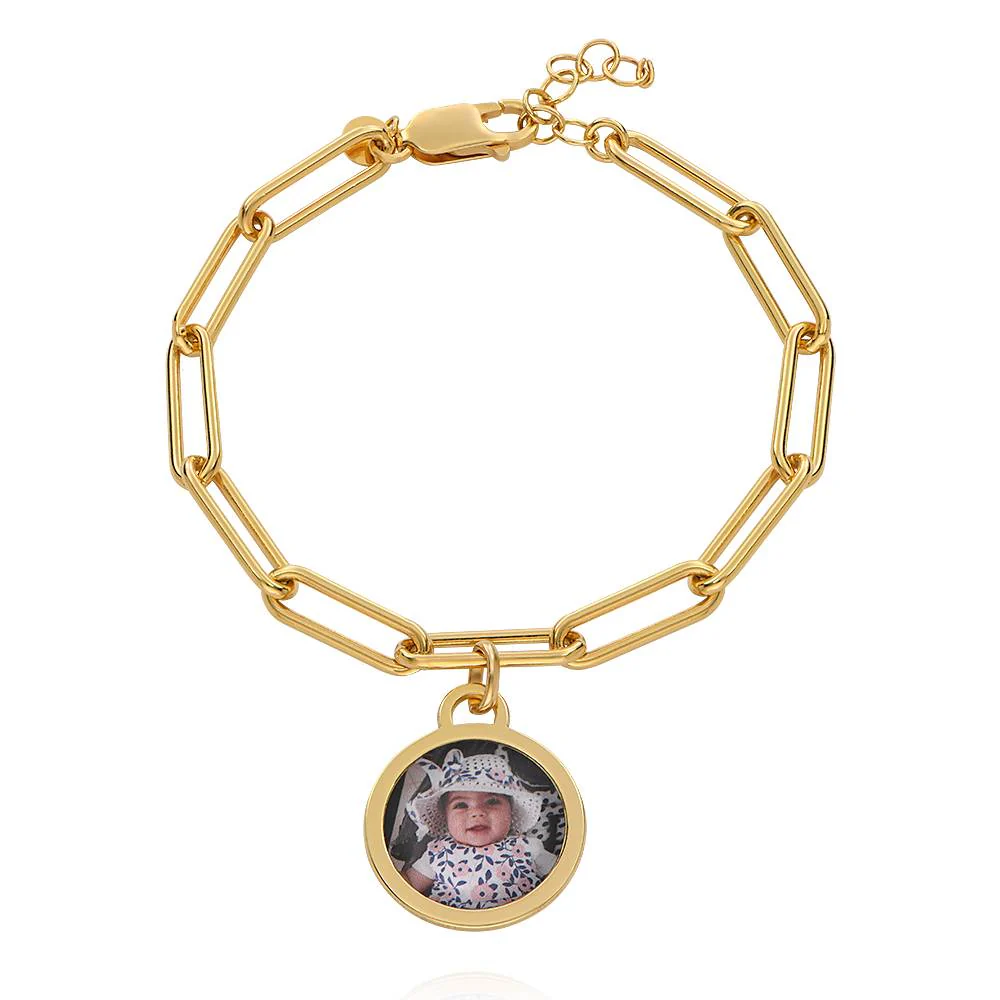 The Sweetest Photo Pendant Bracelet in 18K Gold Vermeil - Image bracelet - Image 4
