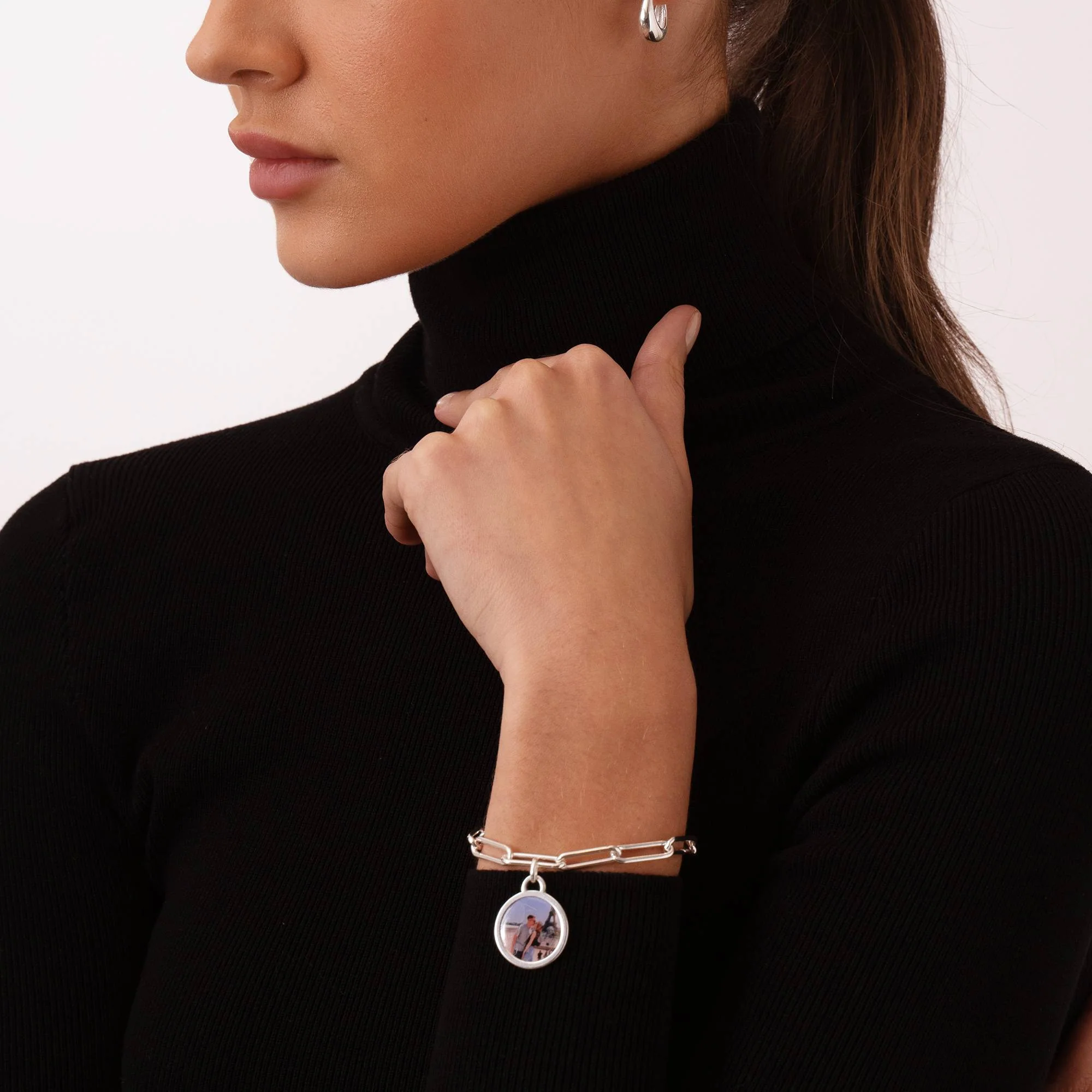The Sweetest Photo Pendant Bracelet in Sterling Silver - photo inside bracelet