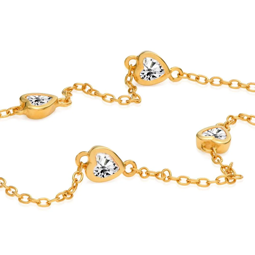 Charli Heart Chain Name Necklace in 18K Gold Vermeil - Image 4