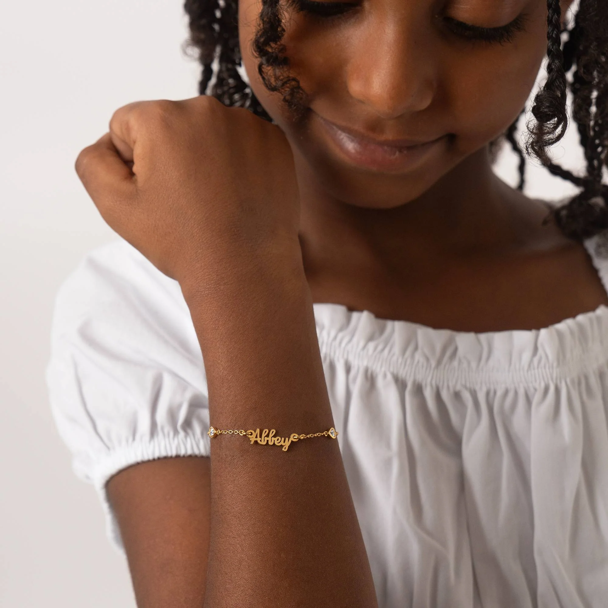 Charli Heart Chain Name Bracelet in 18K Gold Plating - Image 2