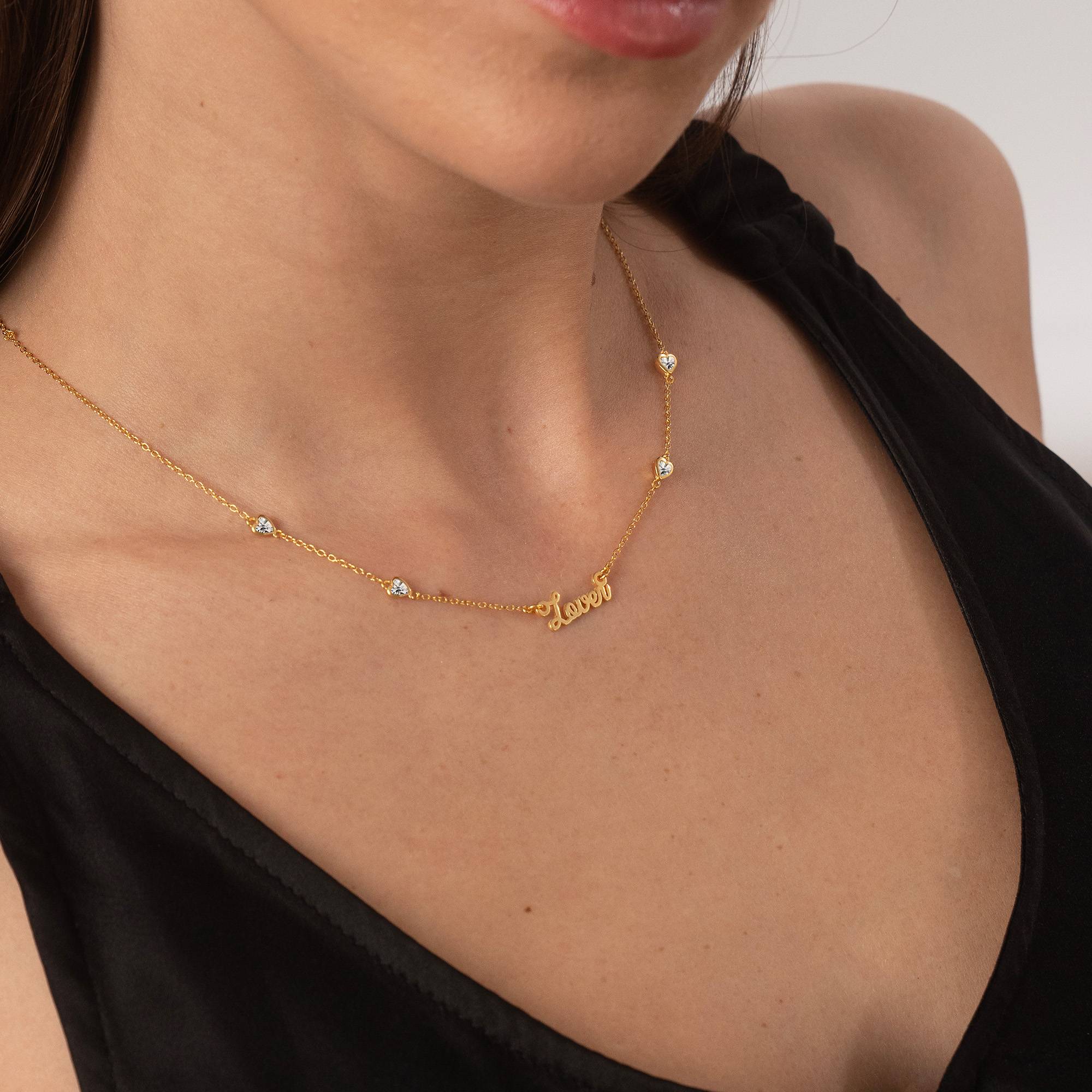 Charli Heart Chain Name Necklace in 18K Gold Plating - Image 2