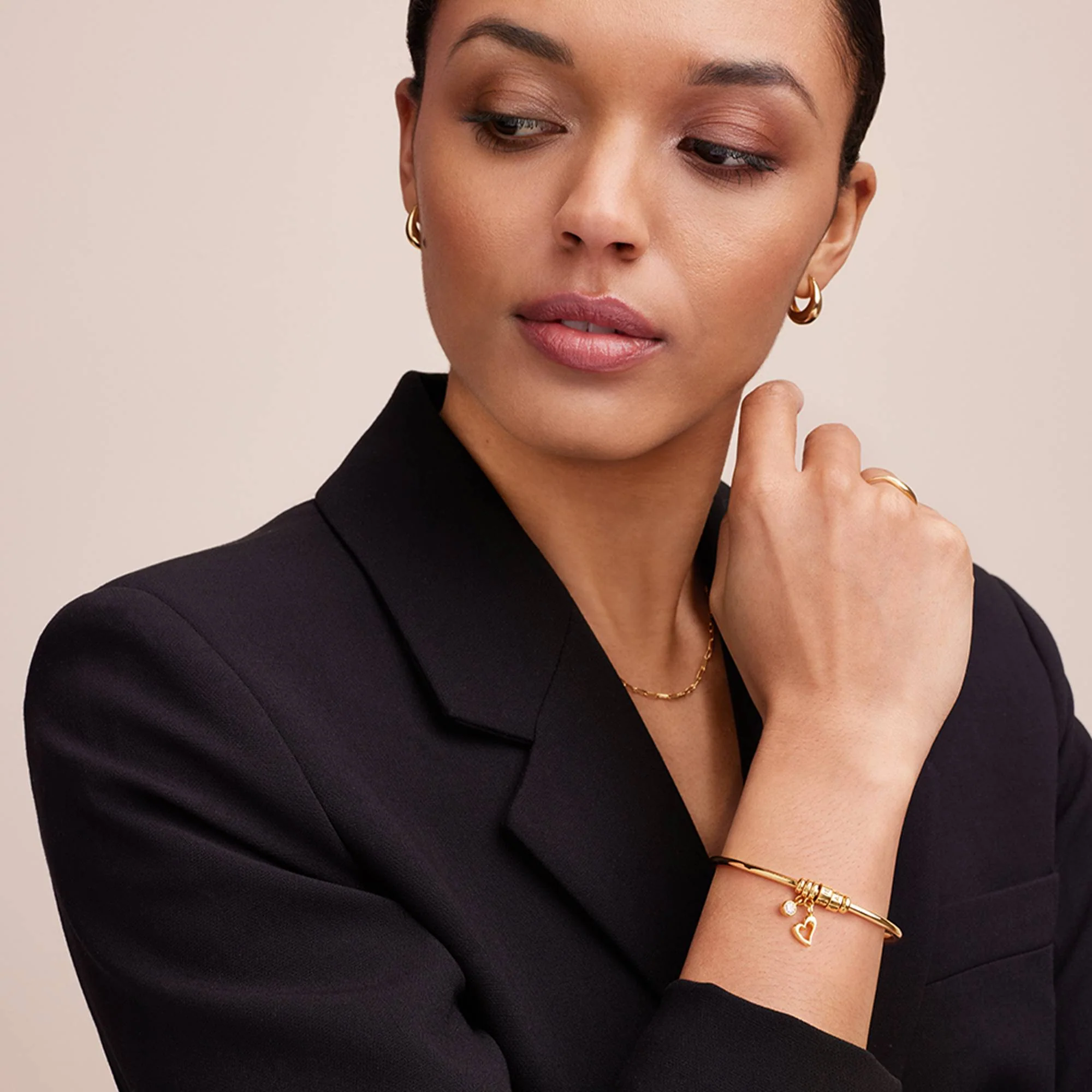 Linda Bangle Bracelet in Gold Vermeil - Image 2