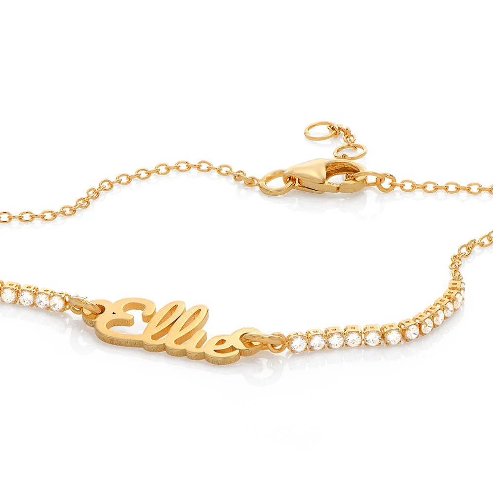 Kate Name Tennis Bracelet in 18K Gold Vermeil - Image 4