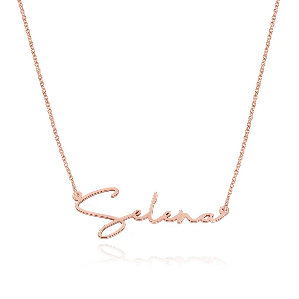 Paris Name Necklace in 18K Rose Gold Vermeil - Image 4