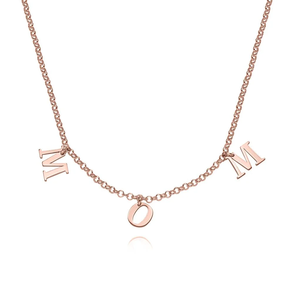 Mom Necklace in 18K Rose Gold Plating