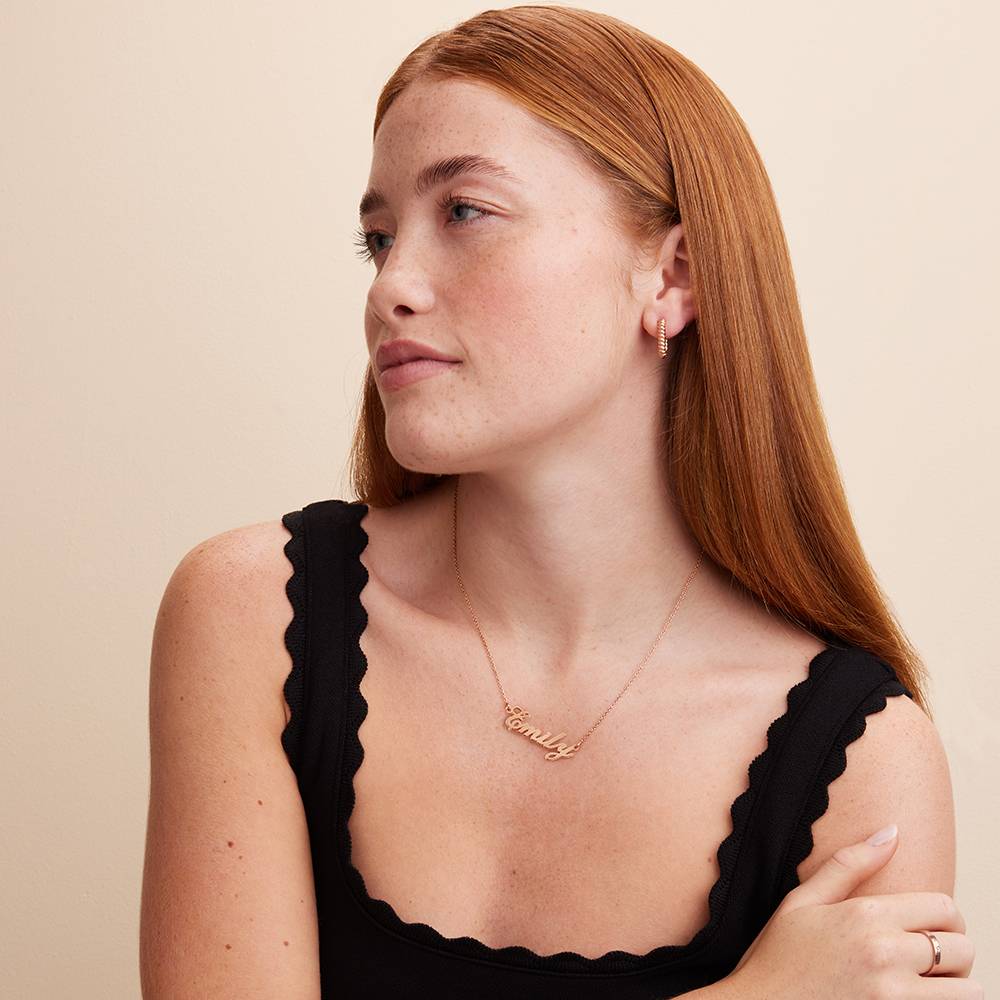Hollywood Small Name Necklace in 18k Rose Vermeil - Image 2