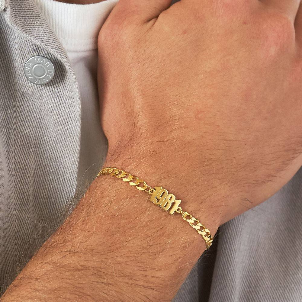 Thick Chain Name Bracelet in Gold Vermeil - Image 4