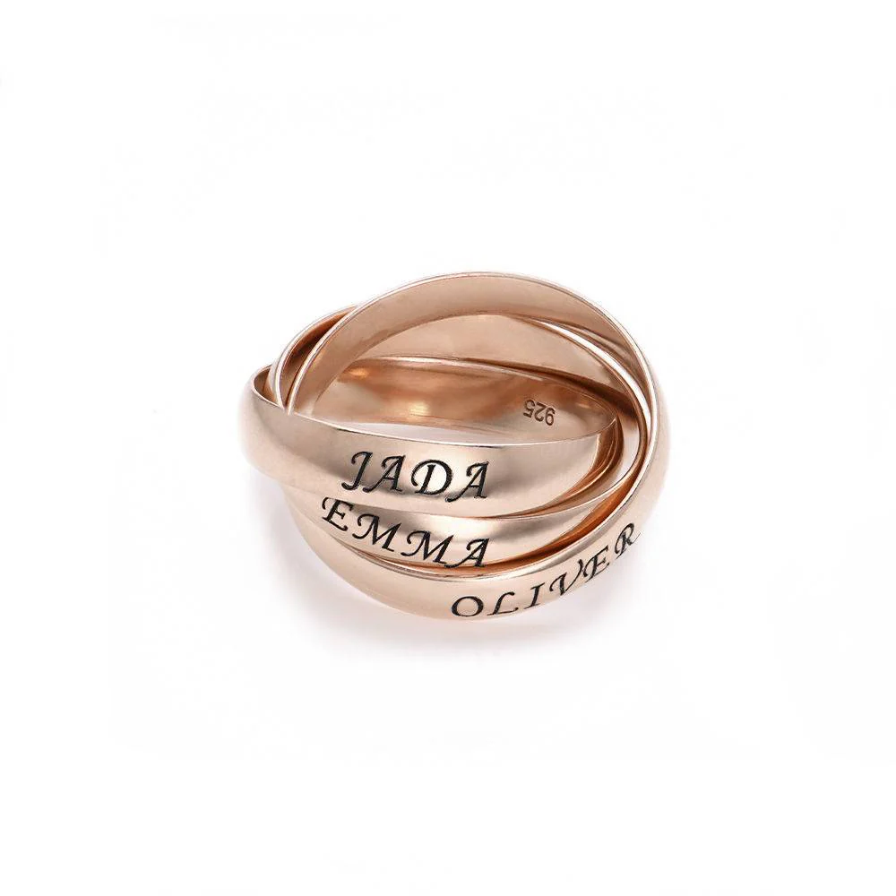 Charlize Russian Ring in Rose Gold Plating - Image 5