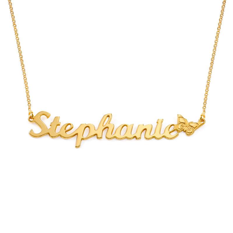 Butterfly Name Necklace in 18k Gold Vermeil