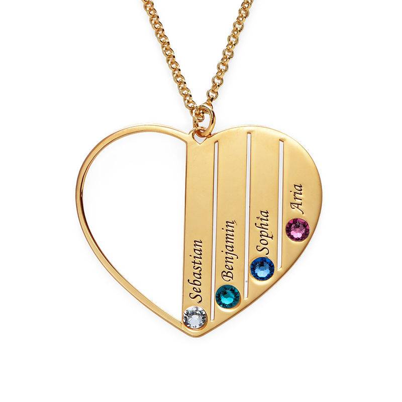 Mom Birthstone necklace in Vermeil