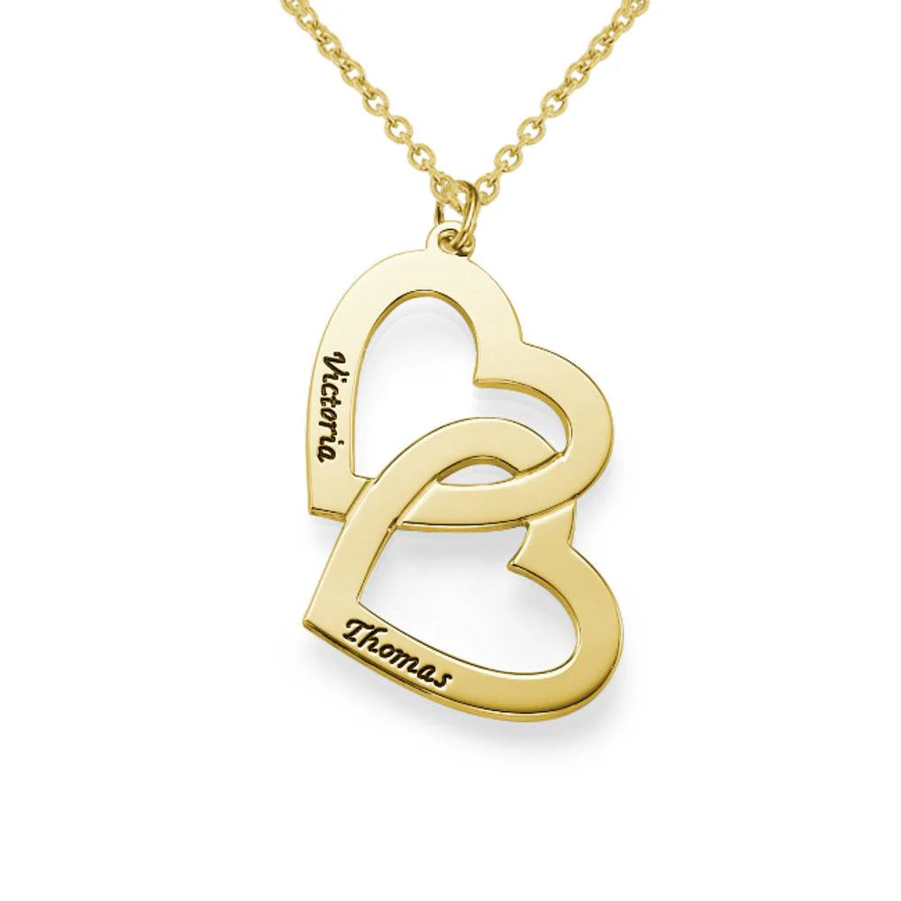 Heart in Heart Necklace in Gold Vermeil - Anniversary Gift - New Mom Gift - Push Present
