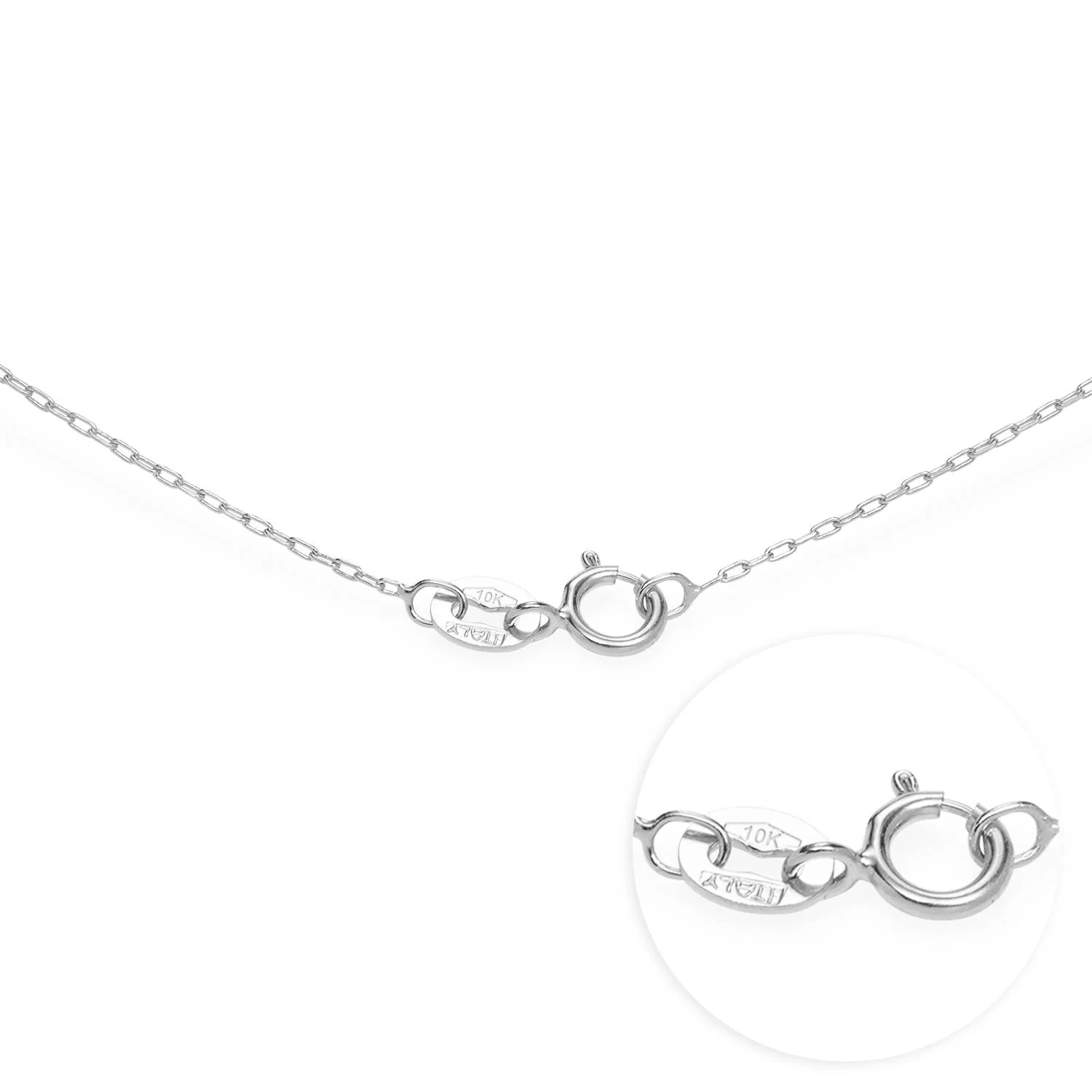 Mother's Necklace with Children Charms in 10K White Gold - Image 3
