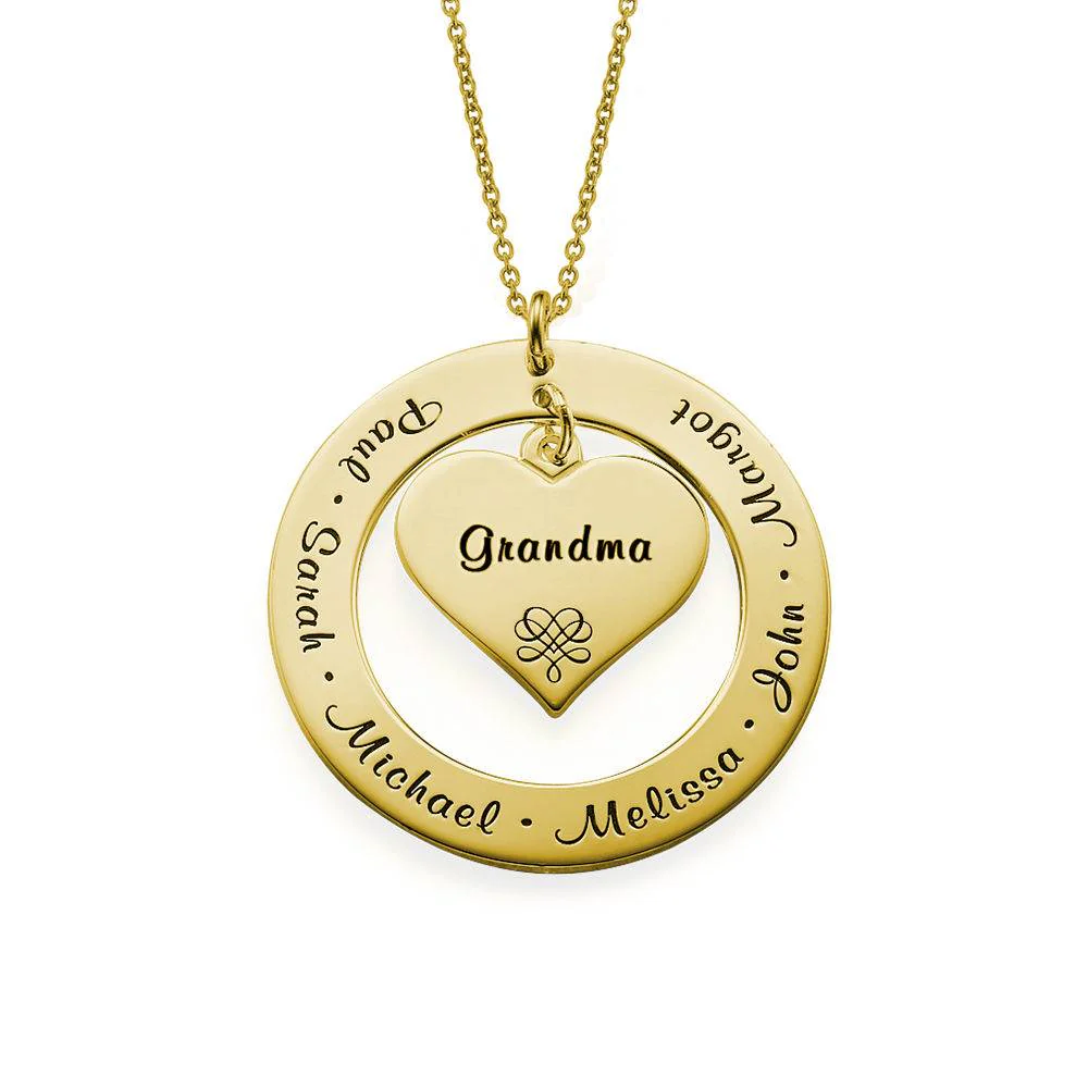 Meaningful Gifts for Mom - Mother Grandmother Necklace with Names - Gold Plated - Mother Necklace With Childrens Names