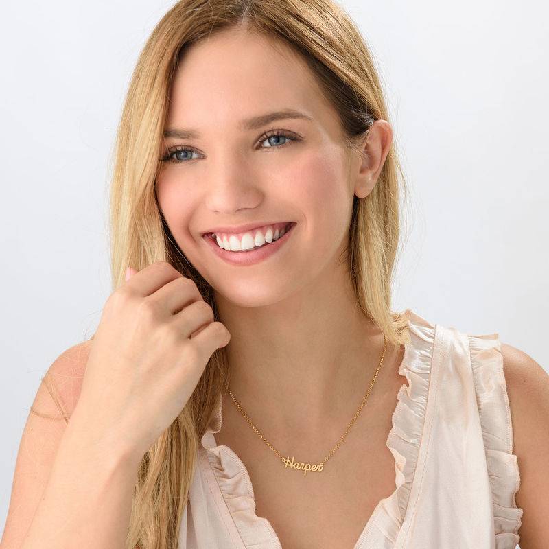 Tiny Cursive Name Necklace in 18k Gold Plating - Image 2