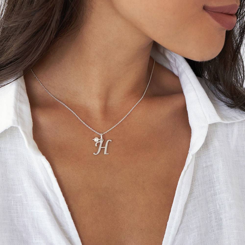 Initial Necklace in Silver - Image 2